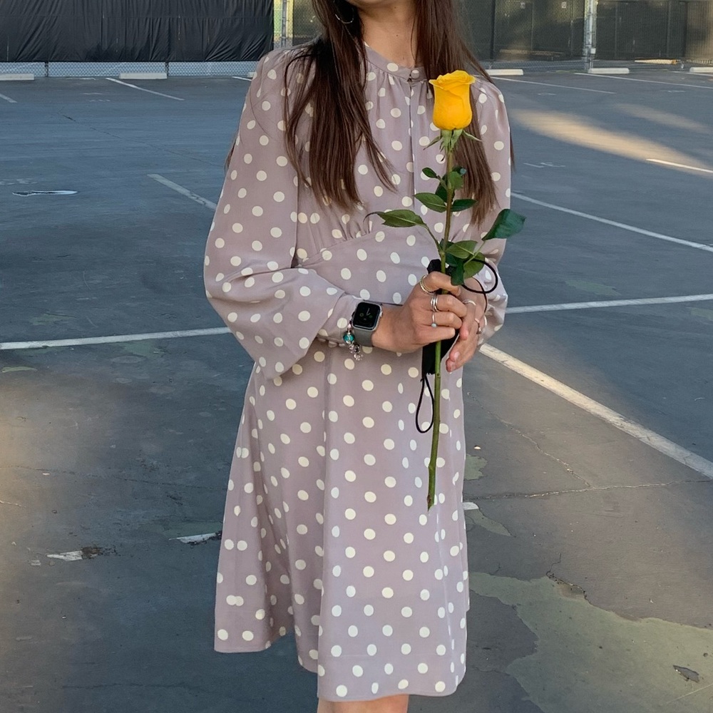 Marc Jacobs Polka-Dot Silk Crêpe de Chine Mini Dress, Sz. 0